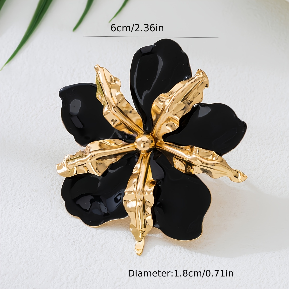 Fashionable Large Women's Floral Oil Drop Ring
